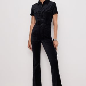 Fit for Success Velvet Bootcut Jumpsuit