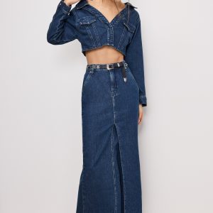 Denim Maxi Skirt