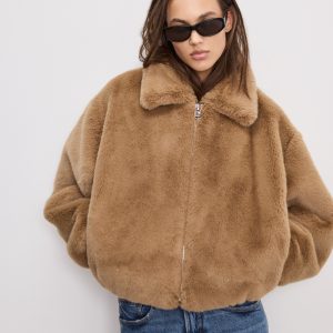Faux Fur Collar Jacket