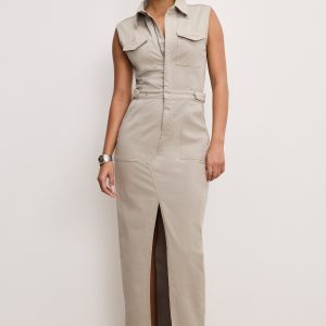 Fit for Sucess Twill Maxi Dress