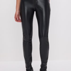 Faux Leather Micro Bootcut Pants