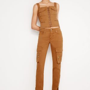 Twill Skinny Cargo Pants