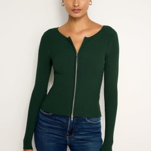 Stretch Rib Knit Sweater