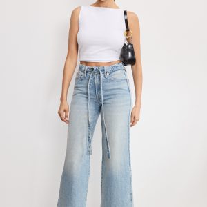 Good Waist Palazzo Cropped Jeans