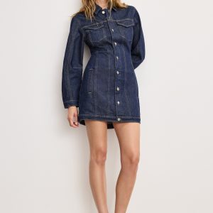 Barrel Long Sleeve Mini Dress