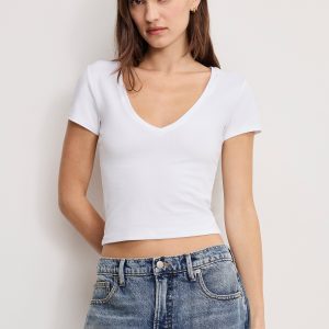 Super Stretch V Neck Baby Tee