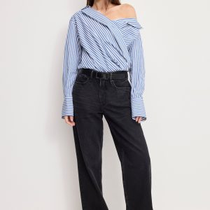 Off-shoulder Poplin Bodysuit