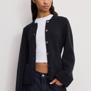 Button Front Knit Cardigan