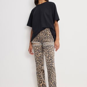 Leopard Good Icon Straight Diamond Jeans