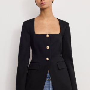Soft Stretch Ponte Sculpted Blazer