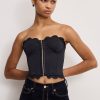 Matte Jersey Lace Trim  Bustier