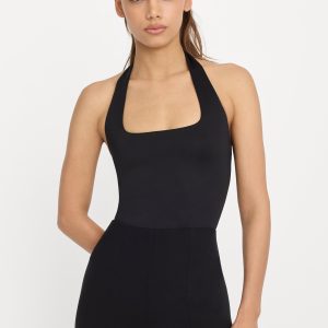 Sculpting Halter Square Neck Bodysuit