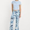V Waist Chiffon Flare Pants