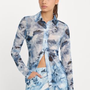 Mesh Button up Top