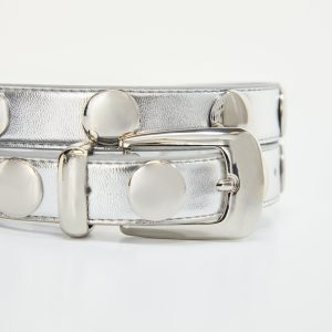 Classic Studded Silver Belt