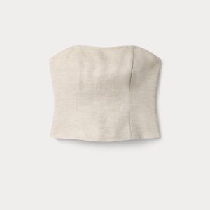 Linen Strapless Top