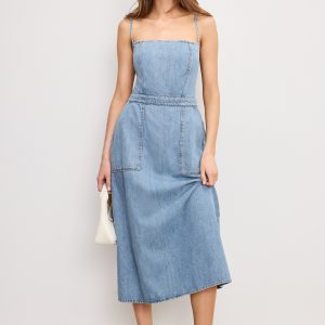 Lite Linen Denim Midi Dress