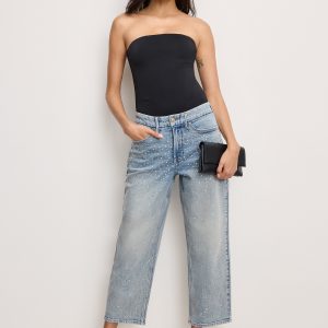 Good 90s Cropped Rhinestone  Jeans