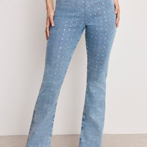 Dolly Crystal Denim Pull on Pants